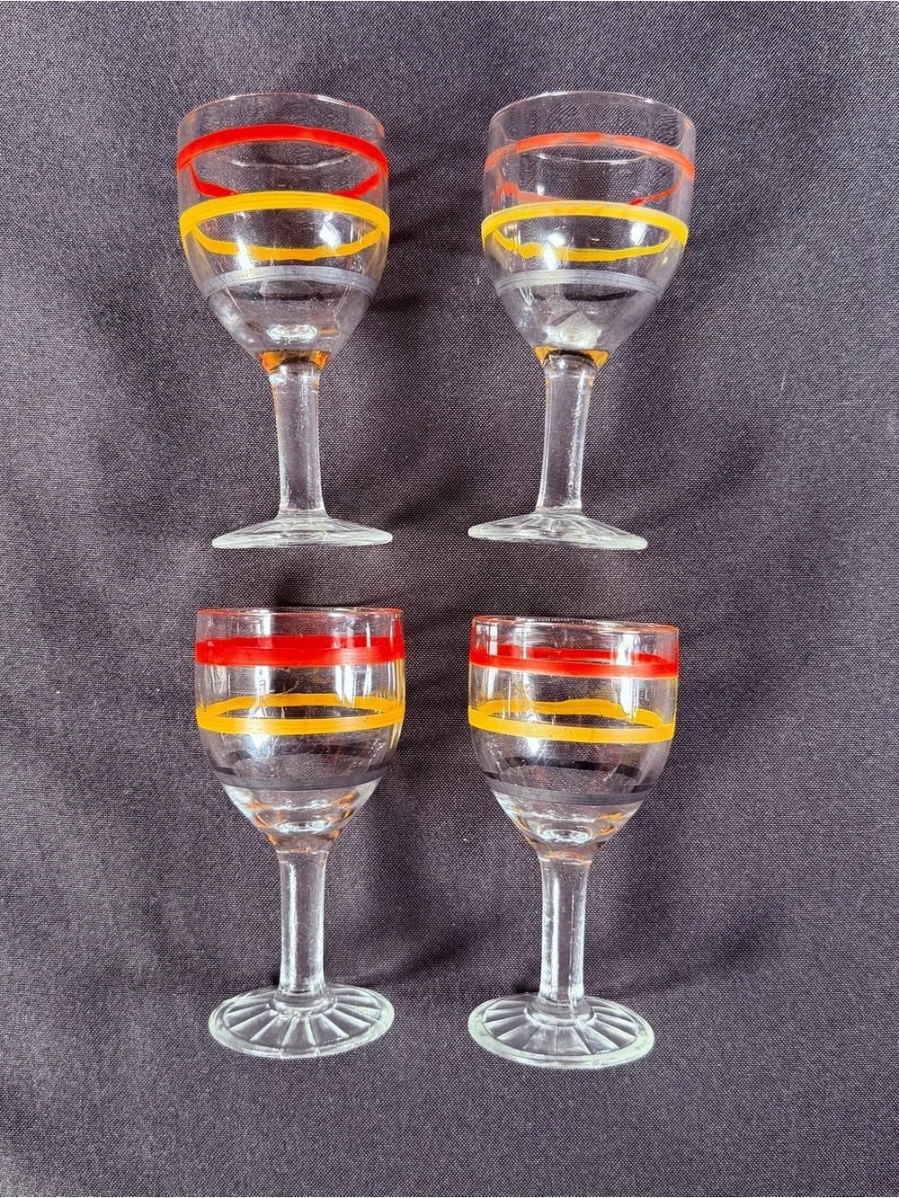 Vintage Libbey Mambo Fiesta Cordial glasses, set of 4